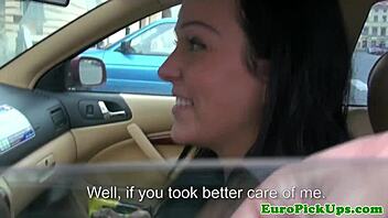 Flashing Taxi Girl, Will She Take Cash for Sex?