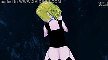 In shaman king, anna uses her wet vagina to exorcise the demon