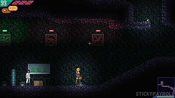 cute blonde with big ass gets fucked by monster cock in game