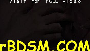 astounding brunette shoves big rubber dildo in hardcore bdsm