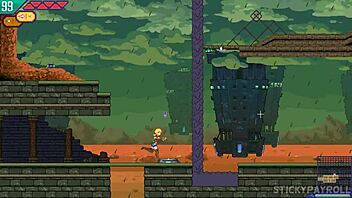 cute blonde with big ass gets fucked by monster cock in game