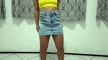 A young man's seduction by a hot and horny married blonde named Tava, who twerks in jeans, leading to him stripping and engaging in sexual activities with her, including oral and vaginal intercourse.