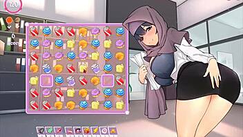 i love this tsundere milf in hentai game ep 4 showing her wet pussy to the boss