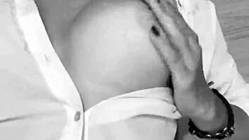 Hot secretary with big tits and ass waits for your instructions in this office fantasy