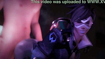 Tracer, Is That Anal In The Spa? Wow, Hentai Fun!