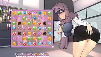 i love this tsundere milf in hentai game ep 4 showing her wet pussy to the boss