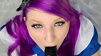 Naughty alice in wonderland cosplay takes big black cock in pov