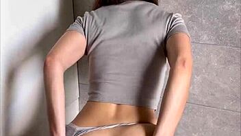 Petite teen Maiskii's homemade video of intense fingering and dildo action