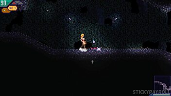 cute blonde with big ass gets fucked by monster cock in game