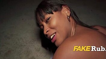 Psst, want cash? Get on your knees for some public interracial action with ebony babe!