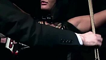 angelica heart is tied up in an old factory for some sensual bondage action