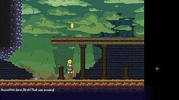 cute blonde with big ass gets fucked by monster cock in game