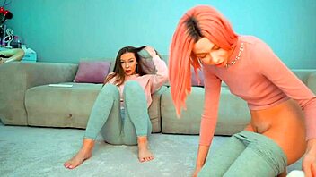Twins Jerking Off in Cosplay