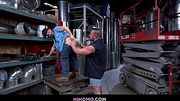 wild gay sex with devin franco and liam knox in the warehouse, monster cocks bareback?