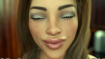 stranded in space 29 unfolds with gigi sharing sweet kisses in 3d cartoon.