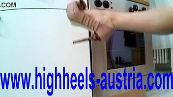 nicole dangling her toes for a lick