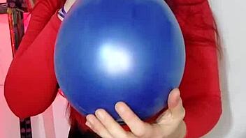 My combat trainer is so rough with me, using dildo on my tits. Close up action.