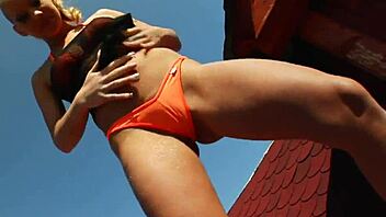 I cover this sexy blonde's face with cum in shower