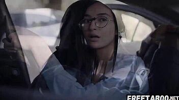 Is Emily Willis licking pussy outdoors or teasing with natural tits?