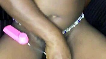 i watch the crazy bitch fuck her big dildo in both ass and pussy