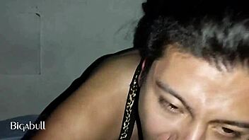 Amateur Sucks Big Black Cock At Night, Nude And Naked.