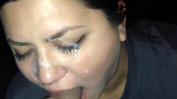 BRUNETTE TEEN 18+ GETS FACIAL AFTER BLOWJOB