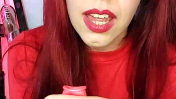 My combat trainer is so rough with me, using dildo on my tits. Close up action.