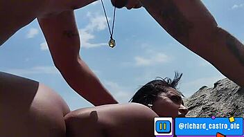 naughty novice couldn't resist banging on the beach with me