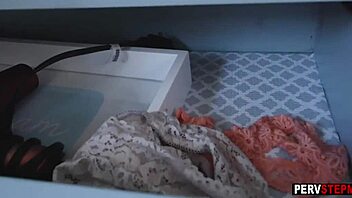 Blonde Milf Stepmom Caught Horny Stepson Masturbating in Secret