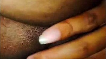 interracial masturbation, stepsister rubs her big tits