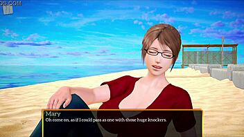 Family gathers for a new game in anime style