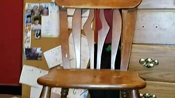 Milf riding a 14 inch dildo in her bedroom