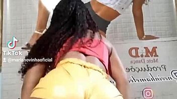 latina and ebony teens dance in ass war 2