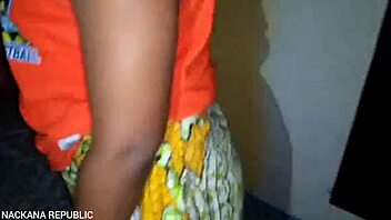 The sexy ebony tattooed babe teases with her big ass in panties, making you cum instantly outdoors