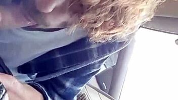 givin mornin blowjob to my buddy in the car, sloppy deepthroat