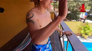 Neighbor fucks big ass latina in pool