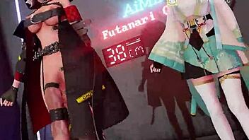 The futa conqueror dances with her monster cock in skmt