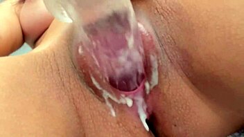 European beauty gets dirty talking and cumming on camera