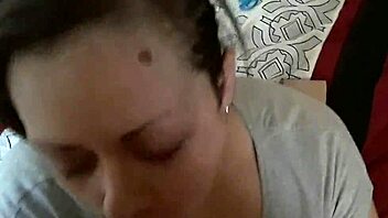 Hot Latina babe gives herself a deepthroat blowjob