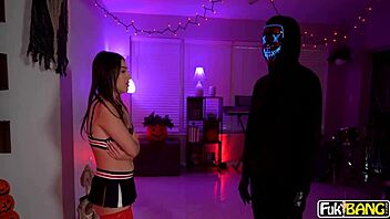 Violet gems fucked on halloween party