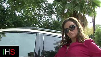 black guy with huge cock fucks horny brunette milf bent over in doggystyle