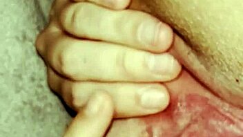 stretching my fat shaved pussy wide open under covers to bust nut