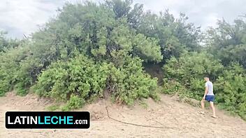 Latin Leche - Horny Stud Joins Three Cute Latino Boys for Beach Orgy Fun. Who's Next?