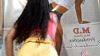 latina and ebony teens dance in ass war 2