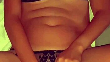 Want to see horny amateur in lingerie orgasm?