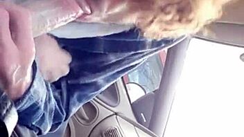 givin mornin blowjob to my buddy in the car, sloppy deepthroat