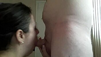 Sexy Latina Brunette SUCKS COCK with SLAPS in amateur couple scene!