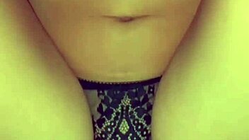 Want to see horny amateur in lingerie orgasm?