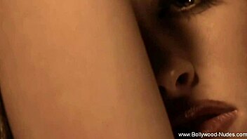 Sensual dancer with brunette locks experiences a change