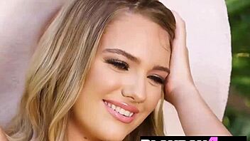 Sweet Blonde Babe Enjoys Posing Naked After Striptease